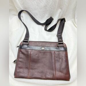 Fossil Men's Brown Leather laptop Bag